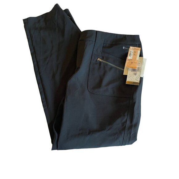 Womyn Black Pants Size 16 Polyester Spandex All About Zips  Made in USA NEW - Picture 2 of 11